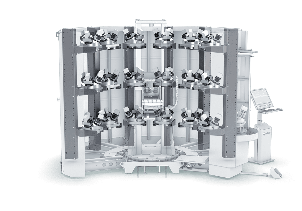 FPT has a configurable storage for up to 24 machining pallets